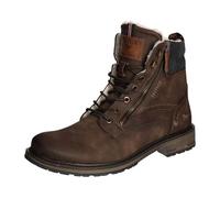 Mustang Herren Stiefelette 4157-609 – warm gefüttert, mit Reißverschluss – Dunkelbraun Größe 45
