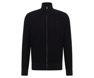 MUSTANG Herren Strickjacke - Escondido, Stehkragen, Zip, Regular Fit, Baumwolle Schwarz / 3XL XXXL Schwarz