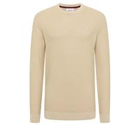 MUSTANG Herren Strickpullover - Elliot, Flat Knit, Baumwolle, Rundhals, einfarbig Hellgrau / M M Grau