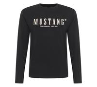 Langarmshirt MUSTANG "Herren Style Asheville", Herren, Gr. M, grau (anthrazit), Jersey, 100% Baumwolle, casual, Rundhals, Shirts (57690749-M) anthrazit