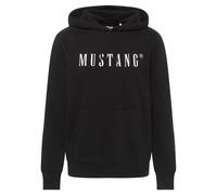 MUSTANG Herren Sweatshirt - Bronson, Hoodie, Kapuze, Logo, Bio-Baumwolle Schwarz S