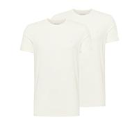 MUSTANG Herren T-Shirt Allen 2er Pack - Regular Fit S- 3XL Weiss Schwarz Stretch, Größe:S, Farbe:Genaral White 2045