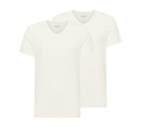 MUSTANG Herren T-Shirt Amado 2er Pack - Regular Fit S- 3XL Weiss Schwarz Stretch