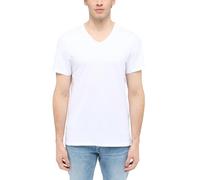 MUSTANG Herren T-Shirt Amado 2er Pack - Regular Fit S- 3XL Weiss Schwarz Stretch, Größe:S, Farbe:General White 2045