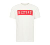 MUSTANG T-Shirt Herren Slim Fit Kurzarm Rundhals Baumwolle weiß, XL