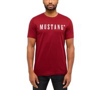 MUSTANG T-Shirt Austin Herren – Regular Fit, Kurzarm, Rundhals, Baumwolle, Rot – Größe M