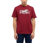 MUSTANG Herren T-Shirt Austin - Regular Fit S-3XL Weiss Schwarz Gün Blau Rot, Größe:S, Farbe:1017645-7198 Cabernet
