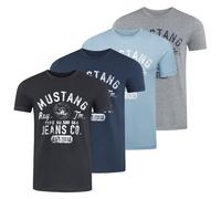 Mustang Herren T-Shirt Mehrfarbig Rundhals Regular Fit S bis 6XL