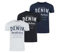 Mustang 4er Pack Mustang T-Shirt M Blau (240308) Mehrfarbig M