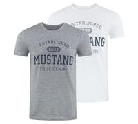 Mustang Herren T-Shirt Mustang Mehrfarbig Rundhals Regular Fit S bis 6XL