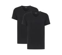 MUSTANG T-Shirts Herren Slim Fit Kurzarm V-Ausschnitt Baumwolle schwarz, 4XL