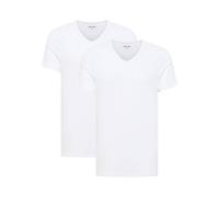 MUSTANG Herren T-Shirt Amado 2er Pack - Regular Fit S- 3XL Weiss Schwarz Stretch, Größe:XL, Farbe:General White 2045