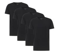 MUSTANG Herren T-Shirts, 4er Pack - Allen, Bio-Baumwolle, Single Jersey, Rundhals XXL Schwarz