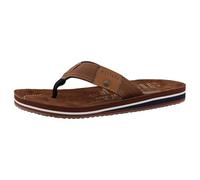 MUSTANG Herren Zehentrenner Pantolette mit Lederdecksohle 26M0221001, Größe:43 EU, Farbe:Braun