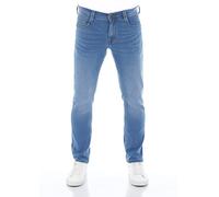 MUSTANG Jeans Herren Stretch lang Real X Oregon Tapered K Stretchhose Jeanshose Sweathose Denim Baumwolle, Größe:W 42 L 34, Farbauswahl: Medium Blue Denim (312)