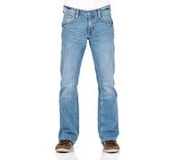 MUSTANG Jeans Herren Stretch Oregon Bootcut Jeanshose Hose Denim, Größe:W 33 L 34, Farbe:Light Blue Denim (202)