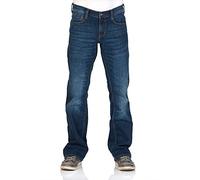 MUSTANG Jeans Herren Stretch Oregon Bootcut Jeanshose Hose Denim, Größe:W 33 L 34, Farbe:Mid Blue (-882)