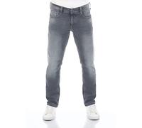 MUSTANG Jeans Herren Stretch Oregon Tapered Fit Jeanshose Hose Denim, Länge:32L, Farbe:Light Grey Denim (1009375-313), Weite:44W