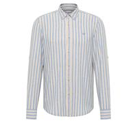 Langarmhemd MUSTANG "Style Rawlins", Herren, Gr. M, US-Größen, bunt 12708, Twill, 55% Leinen, 45% Baumwolle, slim fit, Hemden (87217810-M) bunt 12708