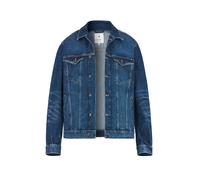 MUSTANG Jeansjacke Herren Umlegekragen Baumwoll-Stretch blau, L