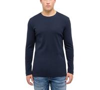 Mustang Langarmshirt Arlington in Dunkelblau aus Bio Baumwolle XL Slim Fit