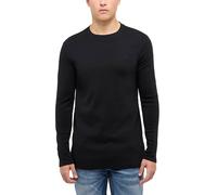 Mustang Langarmshirt Arlington in Schwarz aus Bio Baumwolle XXL Slim Fit