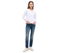 MUSTANG Damen Langarmshirt Elly - Regular Fit - XS S M L XL Weiss Schwarz, Größe:L, Farbe:General White 2045
