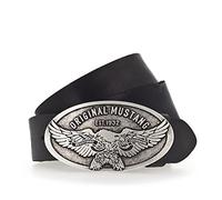 MUSTANG Herren Gürtel MG2069R13 Vollrindleder Schwarz 100 cm
