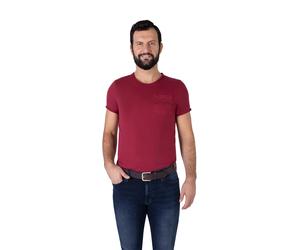 Mustang Ledergürtel in Dunkelbraun und Schließe in Altsiber 100