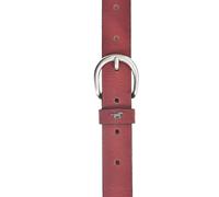 Mustang Ledergürtel in stilvollen rot und abgerundeter Schließe 105