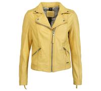 Lederjacke MUSTANG "31020143", Damen, Gr. S, gelb (lemon), Obermaterial: 100% Lammleder / Futter: 90% Baumwolle, 10% Polyester / Ärmelfutter: 100% Polyester, Jacken (36762501-S) lemon