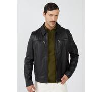 Mustang Lederjacke Herren schwarz, 4XL