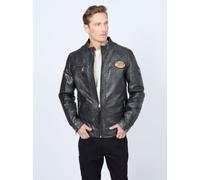 Mustang Lederjacke Herren schwarz, 4XL