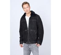 Lederjacke MUSTANG "31022266", Herren, Gr. M, schwarz, Obermaterial: 100% Schafsleder / Ärmelfutter: 100% Polyester / Futter: 100% Polyester / Kragen: 100% Lammfell, ohne Bündchen, Jacken (42040606-M)