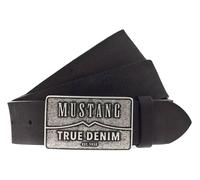 MUSTANG Men Leather Belt W110 Schwarz - kürzbar 