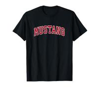 Mustang Oklahoma OK Vintage Sports Design Rot T-Shirt
