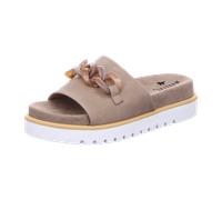 Mustang Plateau Pantoletten für Damen, beige, Größe 38 EU