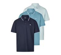 MUSTANG Poloshirt Herren Kurzarm 3er Pack Pablo Regular Fit Shirt Sommer Basic Baumwolle Einfarbig, Größe:6XL, Farbe:Multipack 1 (1017887-1102)