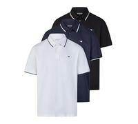 MUSTANG Poloshirt Herren Kurzarm 3er Pack Pablo Regular Fit Shirt Sommer Basic Baumwolle Einfarbig, Größe:L, Farbe:Multipack 3 (1017889-1104)