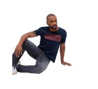 MUSTANG T-Shirt Herren Style Austin Kurzarm Rundhals 100% Baumwolle Blau 5XL