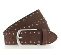 MUSTANG Rivet Leather Belt W75 Mid Brown