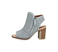High-Heel-Sandalette MUSTANG SHOES "Mustang Shoes Sandalen Lederimitat/Textil", Damen, Gr. 41, blau, Lederimitat, Textil, Schuhe (22545563-41) blau