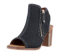 High-Heel-Sandalette MUSTANG SHOES "Mustang Shoes Sandalen Lederimitat/Textil", Damen, Gr. 37, schwarz, Lederimitat, Textil, Schuhe (57782812-37) schwarz