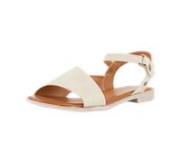 Sandale MUSTANG SHOES, Damen, Gr. 41, beige (cremefarben), Lederimitat, casual, Schuhe, Sommerschuh, Sandalette, Riemchensandale in asymmetrischer Form (34162821-41) cremefarben
