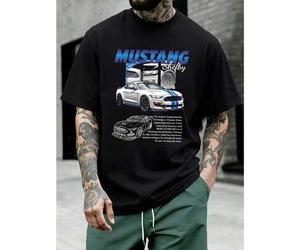 Mustang Shelby GT500 Grafik-T-Shirt Herbst, 100 % Baumwolle, bequeme Passform, atmungsaktiv, l?ssig, auff?lliger Print