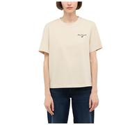 Kurzarmshirt MUSTANG "Damen Style Monroe", Damen, Gr. S, beige, Single Jersey, 100% Baumwolle, Rundhals, Shirts (62447651-S) beige