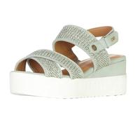 MUSTANG Shoes Damen Plateau Sandalen 1459-803 Sommerschuhe mit Keilabsatz-750 Pastellgrün 38