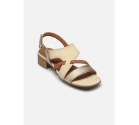 Sandalette MUSTANG SHOES, Damen, Gr. 37, gold (creme, goldfarben), Lederimitat, vintage, metallic, elegant, Schuhe, Sandalette, Festtagsschuh mit Metallic-Einsätzen (78186050-37) creme, goldfarben