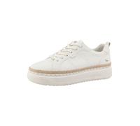 Plateausneaker MUSTANG SHOES "Mustang Shoes Sneaker Lederimitat", Herren, Gr. 41, weiß, Lederimitat, Schuhe Plateausneaker (41798166-41) weiß