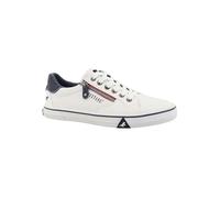 MUSTANG Herren Low-Top Sneaker, Männer Halbschuhe,schnürschuhe,schnürer,straßenschuhe,Strassenschuhe,Sportschuhe,Weiß,44 EU